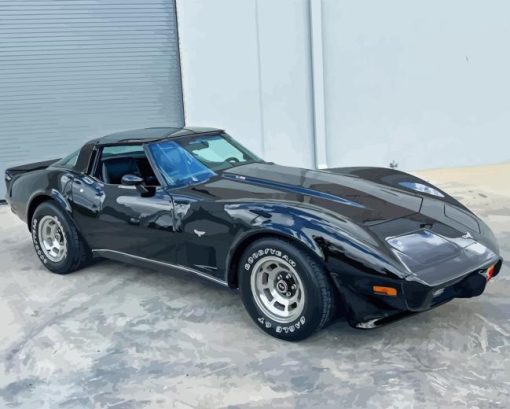 Black 79 Corvette Car Diamond Painting