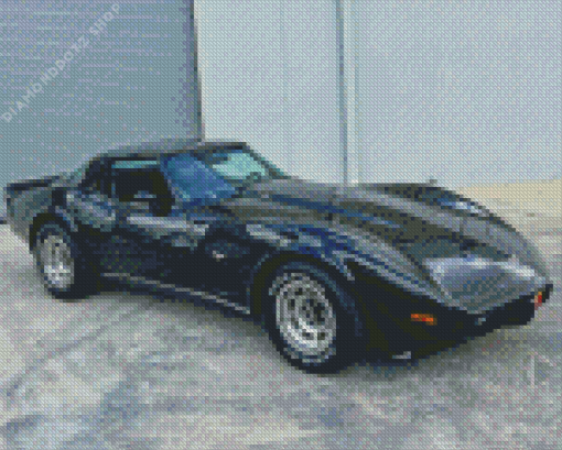 Black 79 Corvette Car Diamond Painting