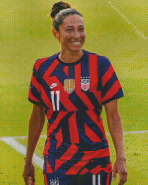 Christen Press Football Player Diamond Painting