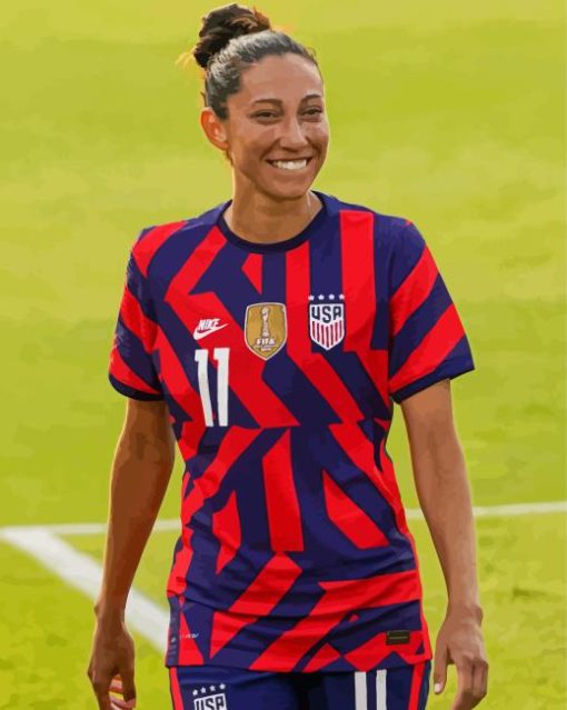 Christen Press Football Player Diamond Painting