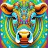 Colorful Mandala Cow Diamond Painting