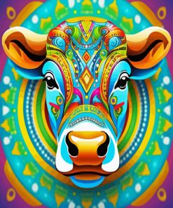 Colorful Mandala Cow Diamond Painting