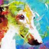 Colorful Greyhound Head Art Diamond Painting