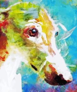 Colorful Greyhound Head Art Diamond Painting