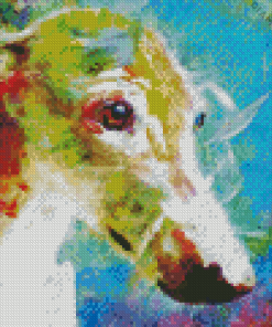 Colorful Greyhound Head Art Diamond Painting