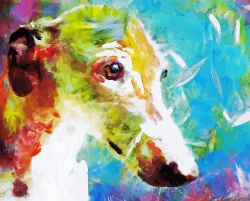 Colorful Greyhound Head Art Diamond Painting