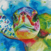 Colorful Splash Turtle Diamond Painting