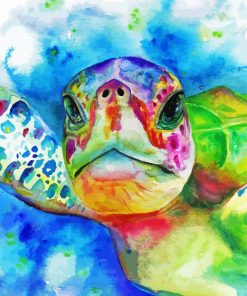 Colorful Splash Turtle Diamond Painting