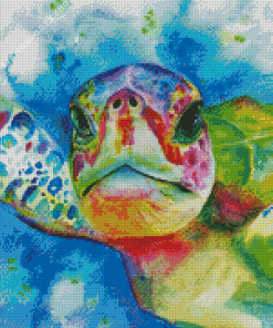 Colorful Splash Turtle Diamond Painting