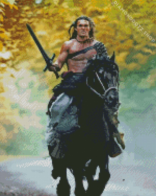 Conan The Barbarian Riding Horse Diamond Painting