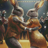 Dancing Rabbits Couple Diamond Painting