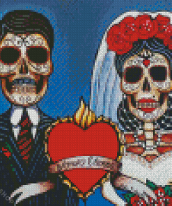 Day Of The Dead Couple Wedding Diamond Painting