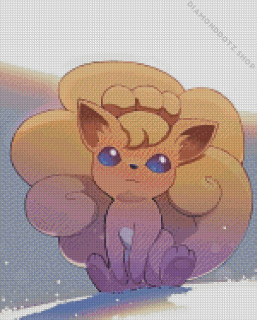 Fire Pokemon Vulpix Diamond Painting