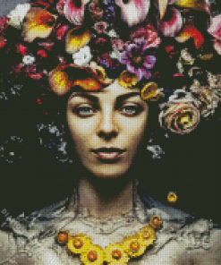 Flower Lady Diamond Painting