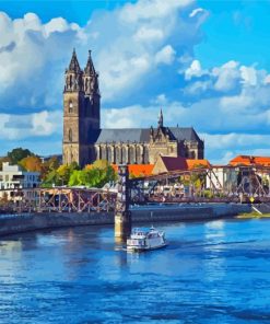 Germany Magddeburg Lift Bridge Diamond Painting