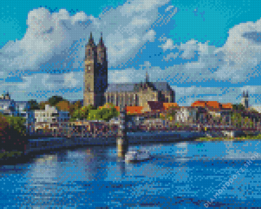 Germany Magddeburg Lift Bridge Diamond Painting