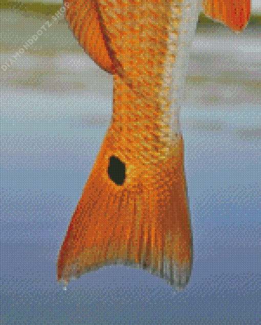 Golden Redfish Tail Diamond Painting