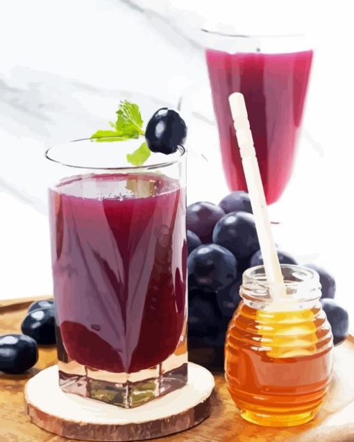 Grape Juice With Honey Diamond Painting