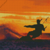 Kitesurfing Silhouette Diamond Painting