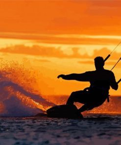 Kitesurfing Silhouette Diamond Painting