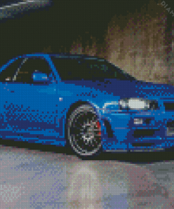 Nissan R34 Skyline Gtr Diamond Painting