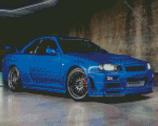 Nissan Skyline Gtr R34 Diamond Painting