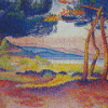 Pines Along The Shore Diamond Painting