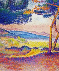 Pines Along The Shore Diamond Painting