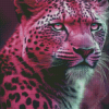 Pink Jaguar Animal Diamond Painting