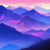 Purple Mountains Diamond Painting