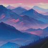 Purple Mountains Diamond Painting