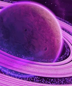 Purple Planet Diamond Painting