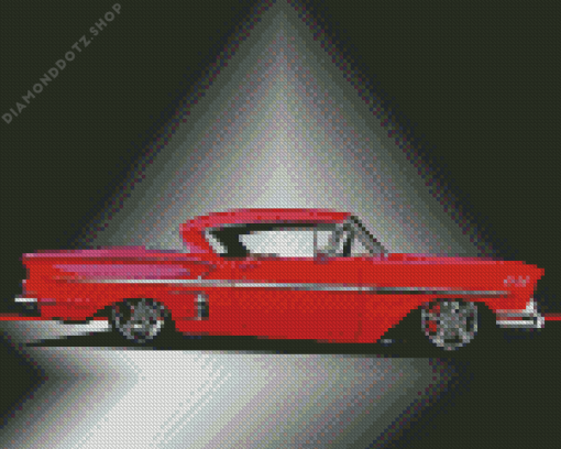 Red 58 Impala Diamond Painting