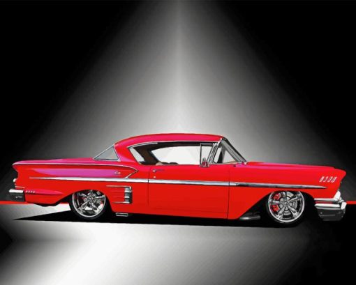 Red 58 Impala Diamond Painting