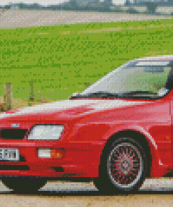 Red Ford Cosworth Diamond Painting