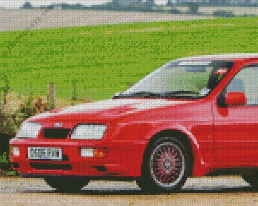 Red Ford Cosworth Diamond Painting