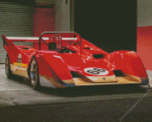 Red Sport Car Can AM Diamond Painting