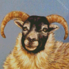 Scottish Black Faced Sheep Diamond Painting