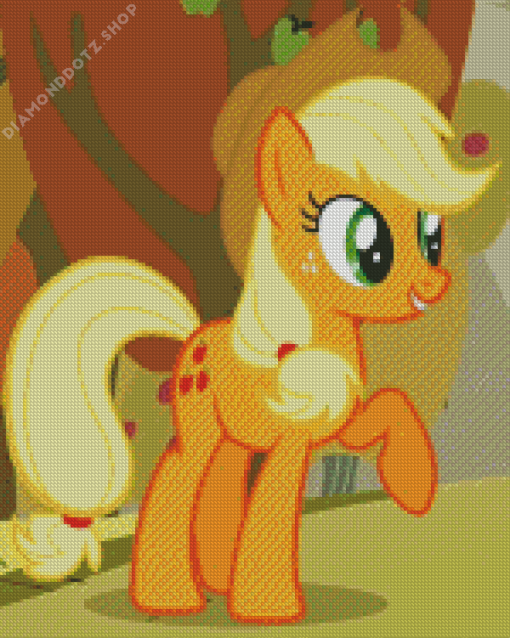 The Little Pony Applejack Cartoon Diamond Painting