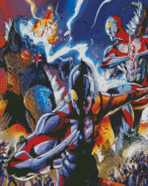 Ultraman And Godzilla Diamond Painting