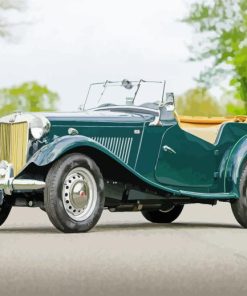 Vintage Green MG TD Car Diamond Painting