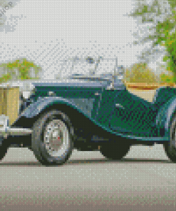 Vintage Green MG TD Car Diamond Painting