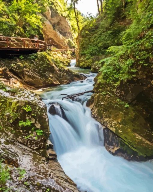 Vintgar Gorge Diamond Painting