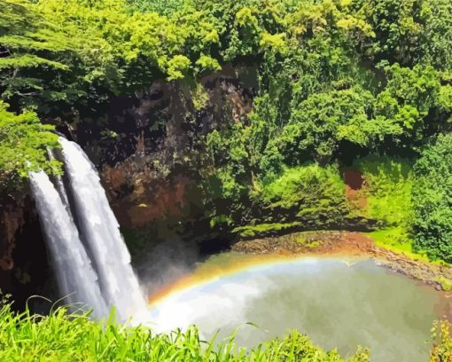 Wailua Waterfall Diamond Painting