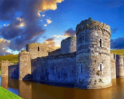 Wales Beaumaris Castle Diamond Painting