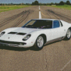 White Lamborghini Miura Diamond Painting