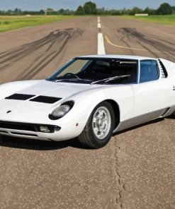 White Lamborghini Miura Diamond Painting