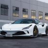 White Ferrari F8 Diamond Painting