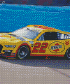 Yellow 22 Nascar Diamond Painting