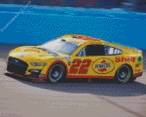 Yellow 22 Nascar Diamond Painting